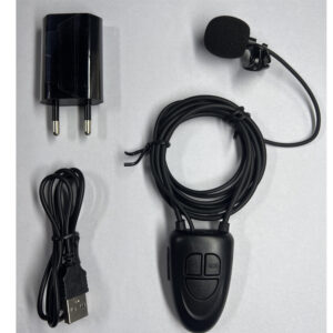 Inductive Bluetooth Necklace Mic Loop Black for Mini Wireless Invisible Earpiece